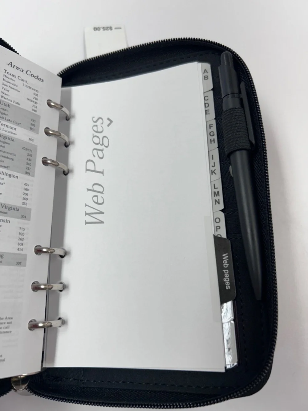 New with Tag Mundi Mundex Planner Organizer Black Faux Pebble Leather Agenda